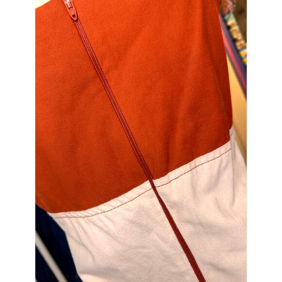 Retro 1970s Orange and Cream Jumpsuit - Picture 2 of 11